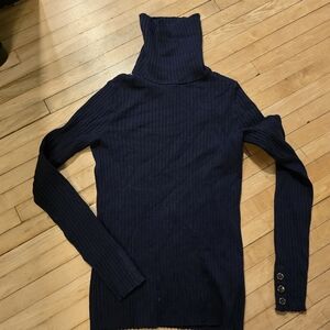 J. McLaughlin Midnight Blue Turtleneck Sweater